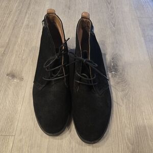 G.H. Bass Flex Step Elyse Black Suede Chukka Boot Size 11